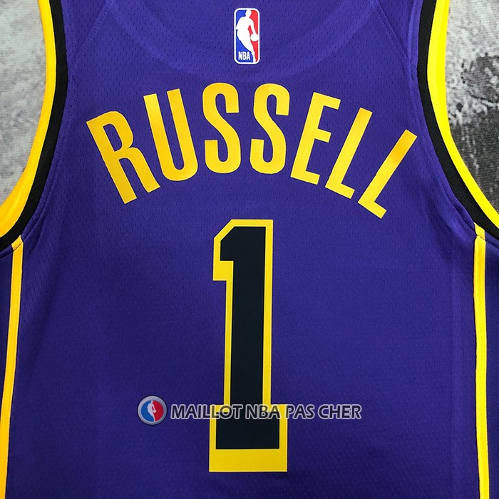 Maillot Los Angeles Lakers D'angelo Russell NO 1 Statement 2022-23 Volet